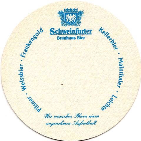 schweinfurt sw-by brauhaus rund 1fbg 3b (215-u wir wünschen-blau)